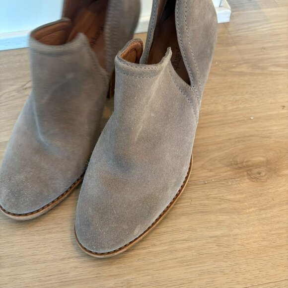 JEFFREY CAMPBELL Grey Suede Leather Ankle Booties Size 8 - Picture 2 of 5